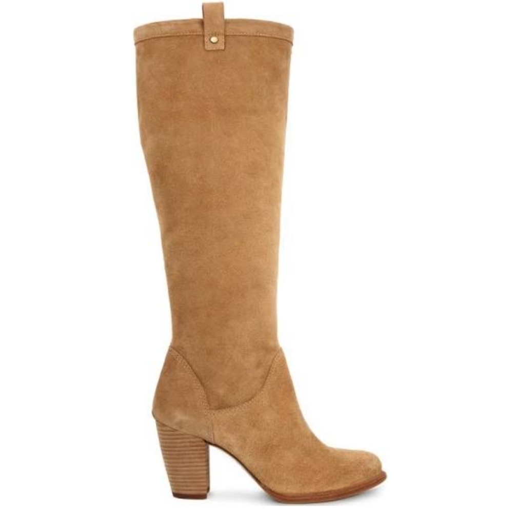 UGG Ava Chestnut Leather/Suede Tall Boots 7.5
